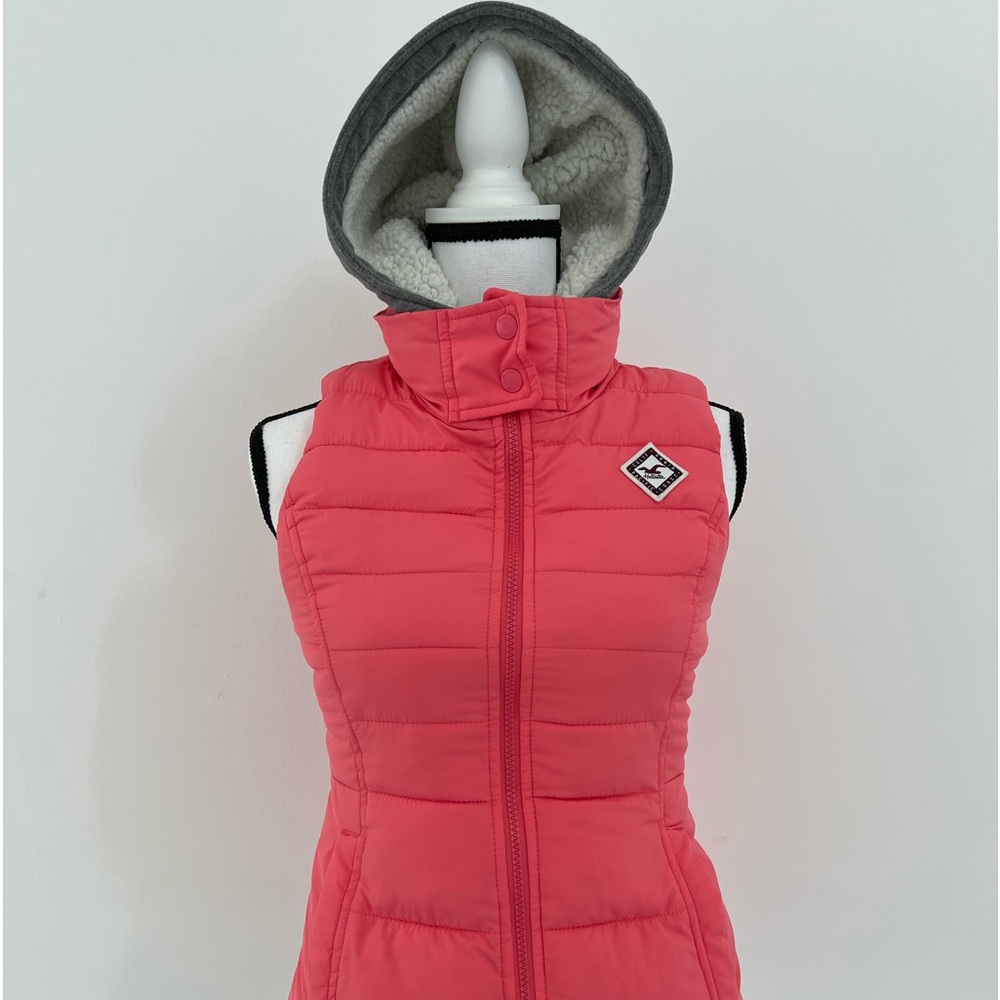 Hollister Hoodie Puffer Vest Women Size XS Great Condition